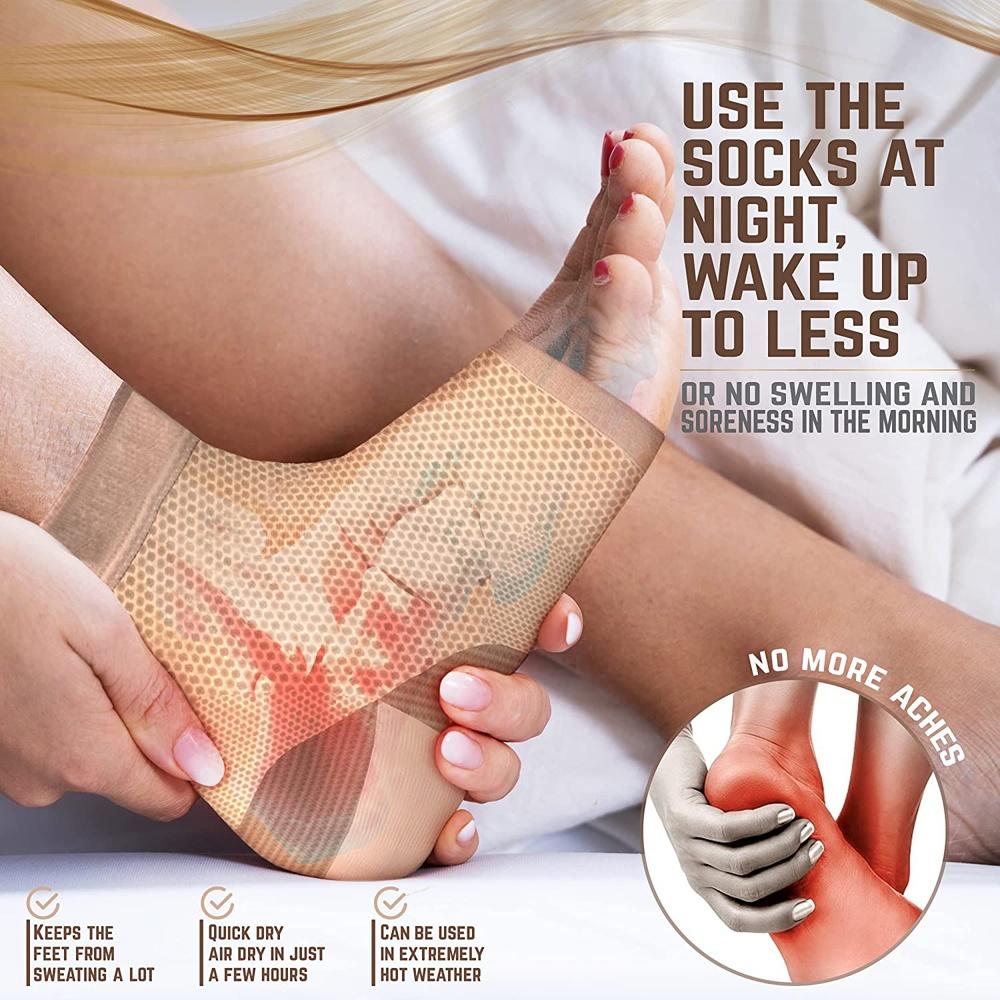 1 Pair Sports Ankle Brace Compression Sleeve Plantar Fasciitis Sock for ,Joint Pain,Reduces Swelling,Heel Spur Pain