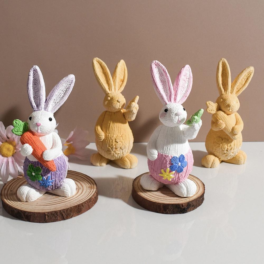 Пасхальная свеча для ароматерапии в силиконовой форме в виде кролика, обнимающего морковь, сделай сам, форма для гипса, эпоксидной смолы, для изготовления свечей и мыла, домашний декор