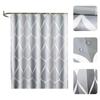 1pc Waterproof Shower Curtain with Hooks Geometric Printed Bath Curtains Water Drop Pattern