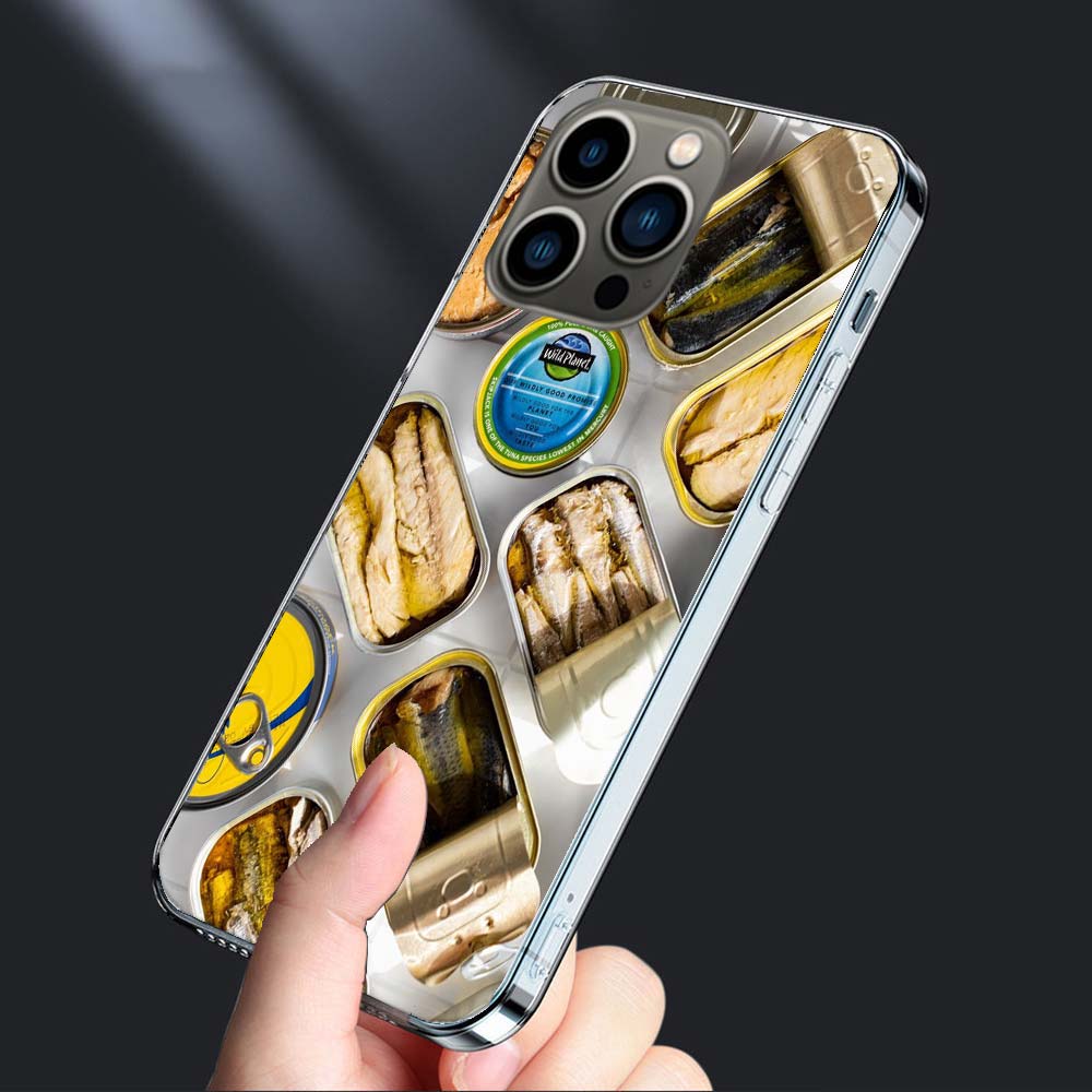 Чехол для телефона "Консервированные сардины" для iPhone 16E 15 Pro 14 Plus 17E 16 17 Pro Max Air 11 12 13 Mini Ударопрочный Capa Милый чехол TPU C