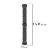 For Huawei Band 7 Stainless Steel Smart Watch Band Three Beads Replacement Strap with Folding Buckle
