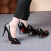 Новые женские туфли, черные тонкие туфли на высоком каблуке, женские весенние офисные туфли, женские туфли большого размера 43 с острым носком на высоком каблуке