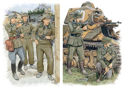 Dragon Вторая мировая война Немецкая армия Западный фронт Блицкриг Франция 1940 Пластиковая модель DR6347 1/35