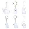 Creative Keychain Dog Shape Keychain Transparent Container Fur Storage Capsule Handmade Design DIY Accessories
