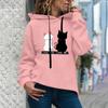 (SU)Осенне-зимняя женская толстовка с капюшоном, пуловер, топы с длинными рукавами, удобные