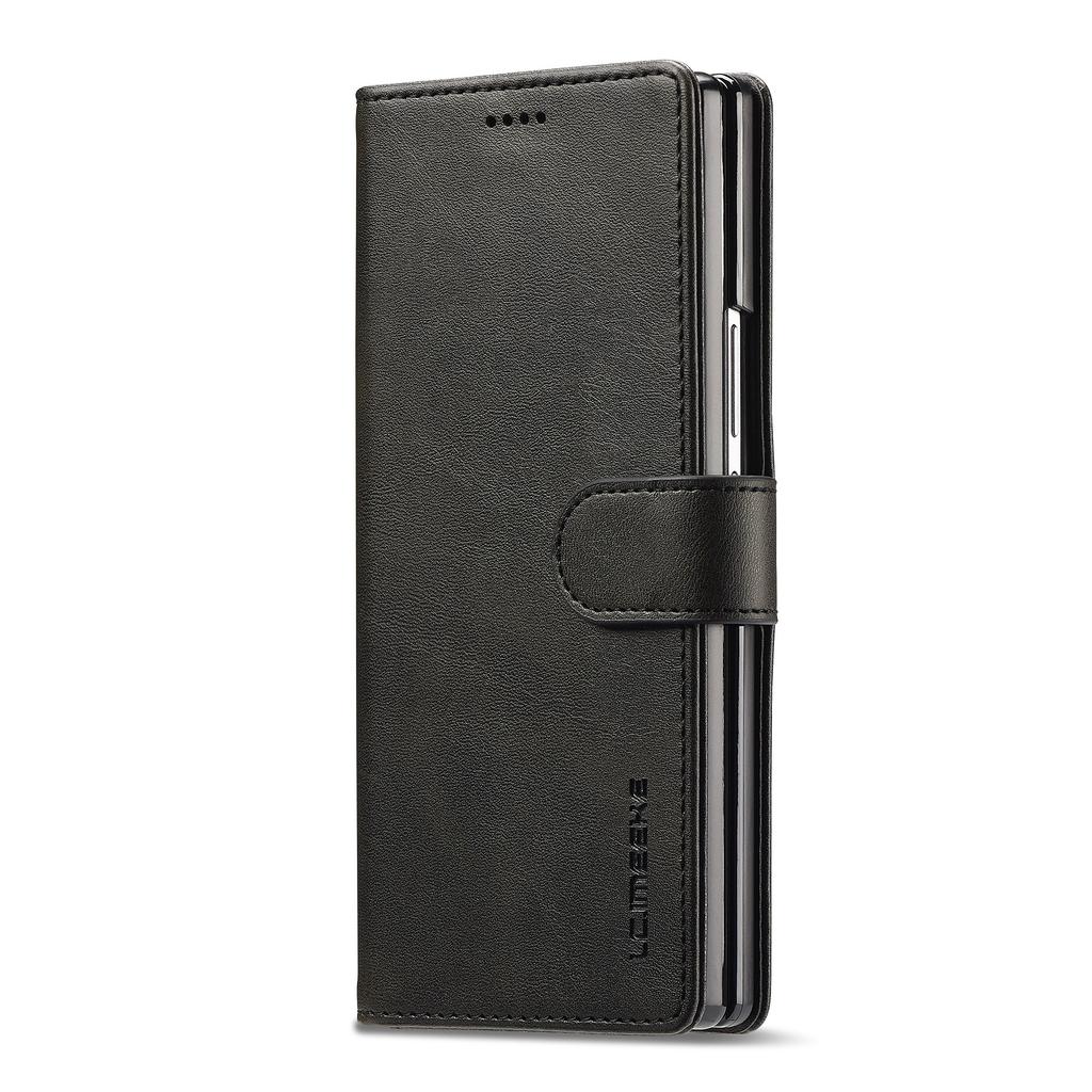 LC.IMEEKE Для Samsung Galaxy Z Fold7 5G Чехол Текстура теленка PU кожа Подставка Кошелек Чехол для телефона