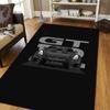 G GTR J JDM Racing Car Print Flannel Area Rug Non Slip Soft Floor Mat For Sofa Bedroom Indoor Home Decor Entrance Carpet Gift