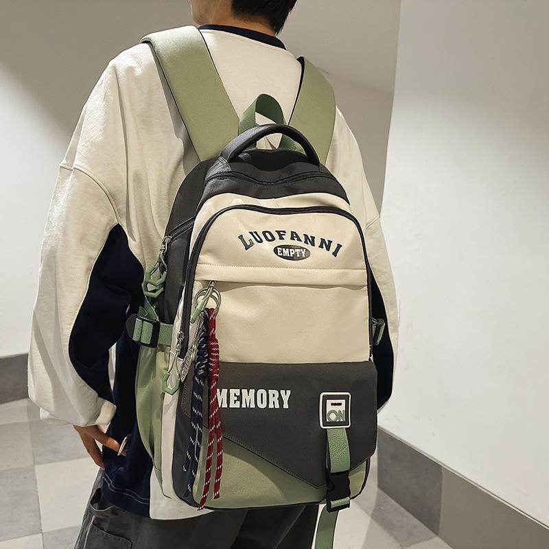 Schoolbag New Burden Reduction Backpack Girls Korean Edition Campus Junior High School Student High School Student School Bag Men's Large Capacity