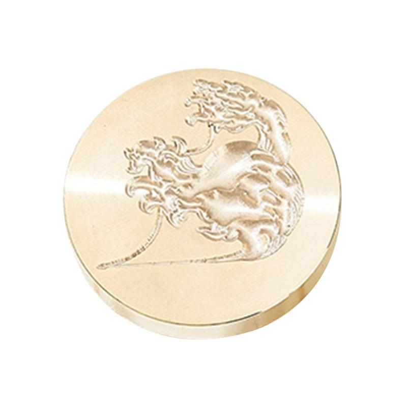 Волнистая текстурированная головка штампа для восковой печати Металлическая головка штампа для воска для валентинки, открытки на день рождения, приглашений, конверта