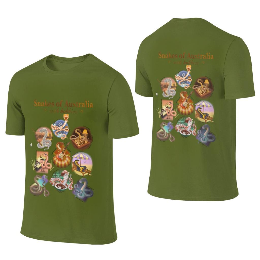 Australian Snake Print Reversible Moisturewicking Breathable Tee Premium Finish For Daily Wear Outdoor Trips