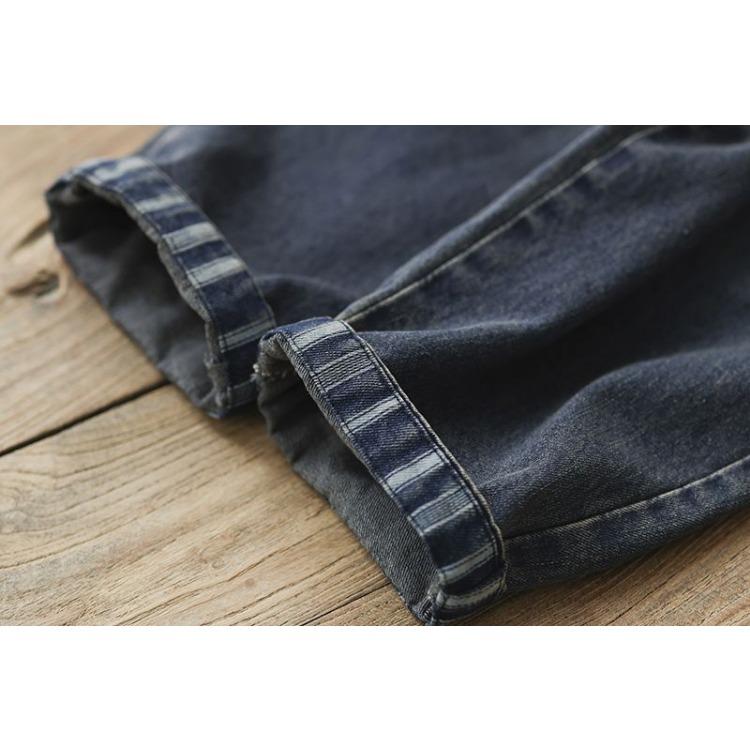 Женские эластичные свободные джинсы больших размеров, новые брюки в стиле ретро, повседневные шаровары с высокой талией