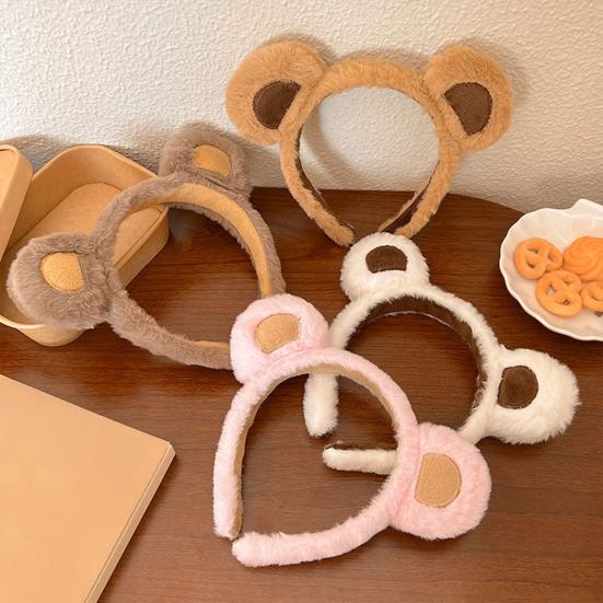 1/2/3Pcs Bear Ear Decor Headband Decorative Animal Hair Hoop Cartoon Hairband Baby Hair Accessories Girls Party Props