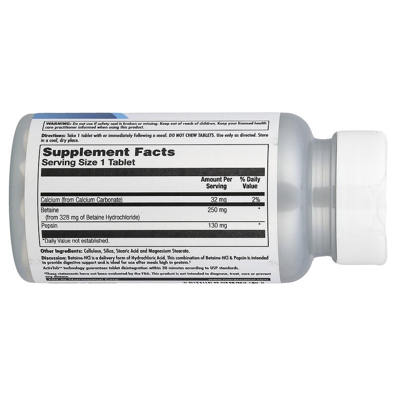 Betaine HCl+, 100 Tablets