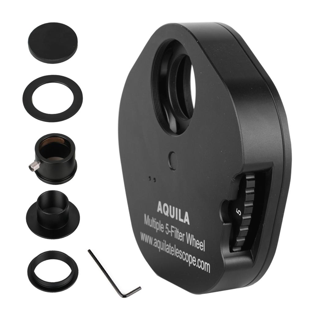 1.25 Inches Multiple 5-Position Filter Wheel for Telescopes Eyepieces