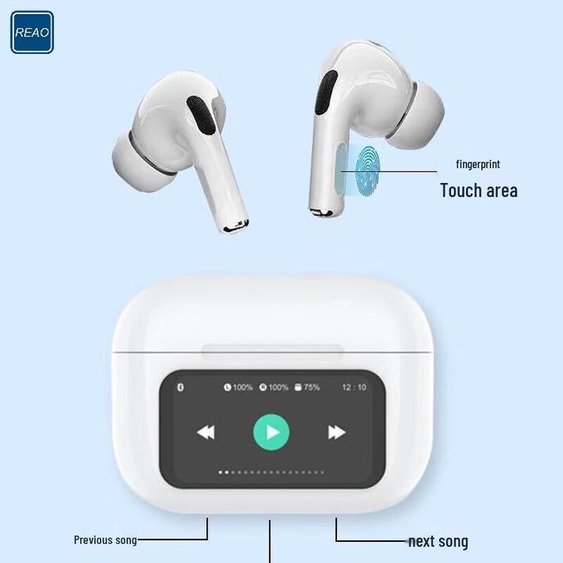 REAO Y6 Smart Touch ANC Wireless Bluetooth Earbuds