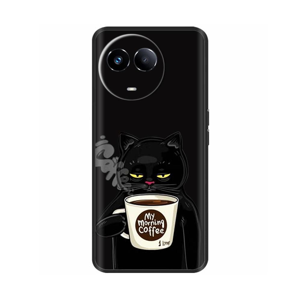 Чехол для Realme 11 5G Милый дизайн Мягкая задняя крышка из жидкого силикона Для Realme 11X Realme11 11 X 2023 RMX3785 Защитный корпус