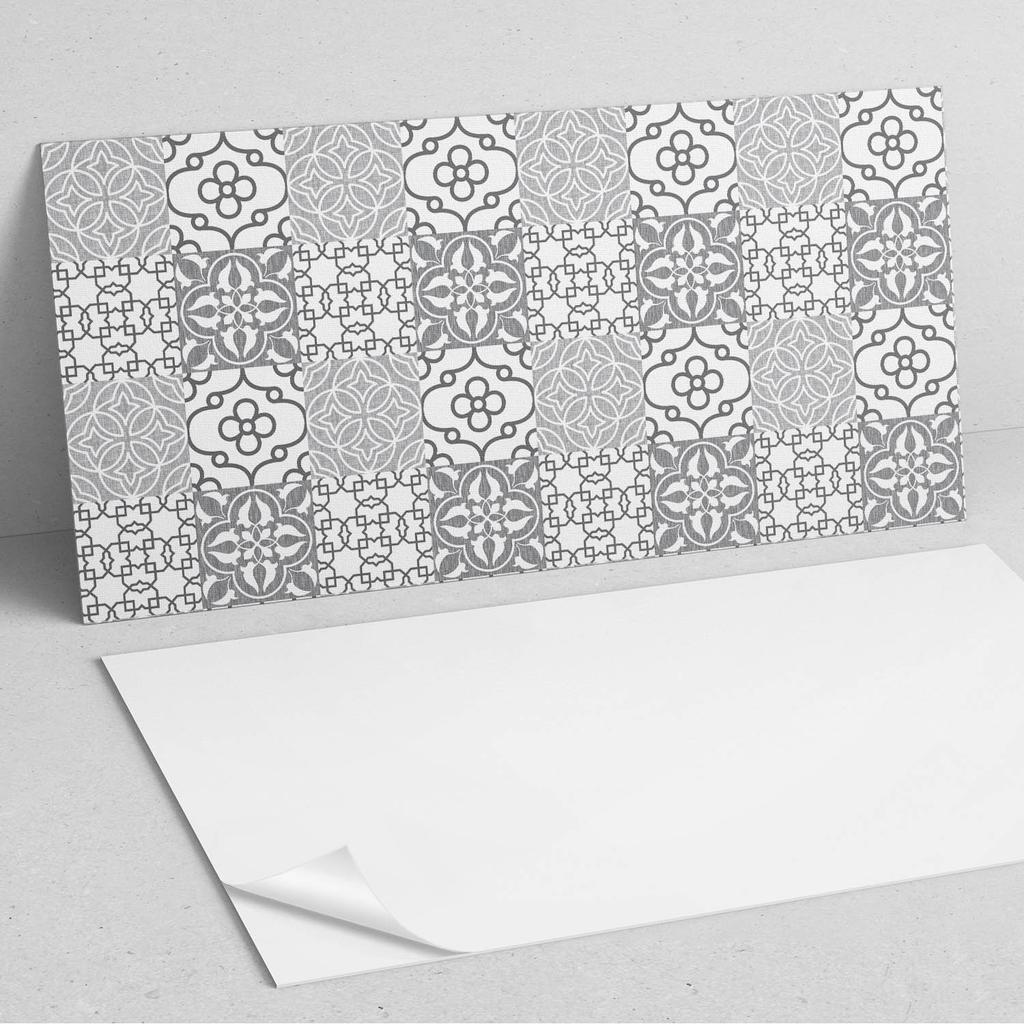 Naklejane Kafelki Pcv Z Motywem Idealne Do Przedpokoju Wzory Geometryczne W Układzie 10X40X20 Cm
