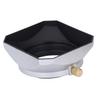 Lens Hood Square Retro 46mm Lens Hood Shade for Digital Camera Mirrorless Camera Silver