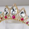 Стразы Тиара Свадебная Ручная Работа Блеск Блеск Жемчужная Повязка на Голову Тиары для Девочек Принцесса Корона