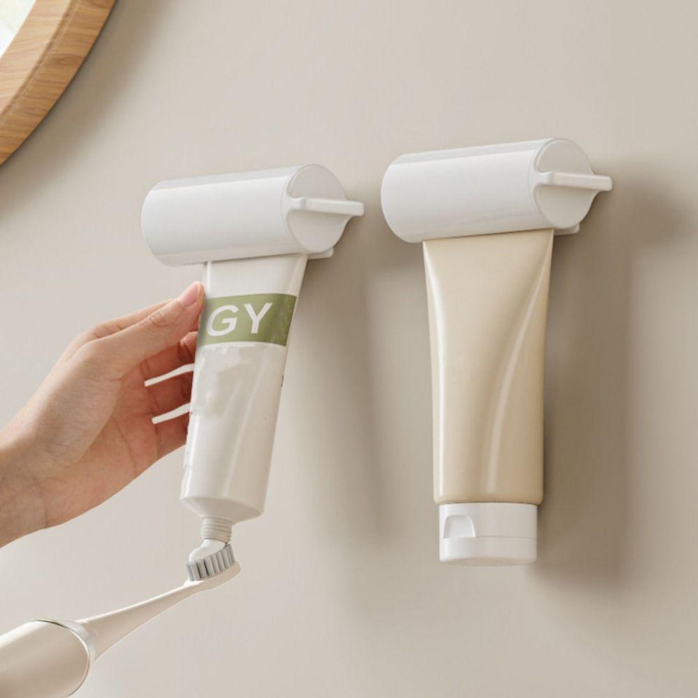 White Toothpaste Squeezer Plastic Toothpaste Dispenser Holder Toothpaste Clip  for Bathroom