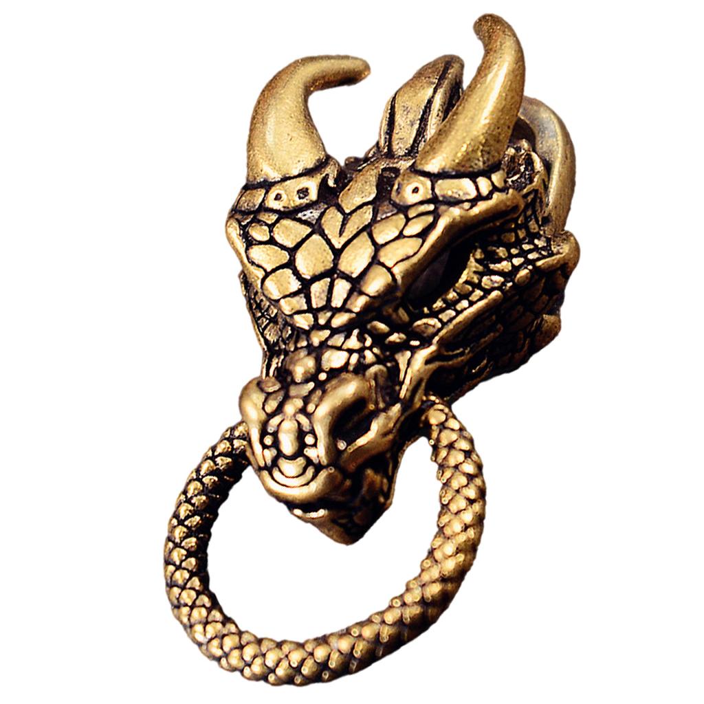 Traditional Chinese Dragon Brass Keychain Pendant For Personalized Accessories And Cultural Gifts