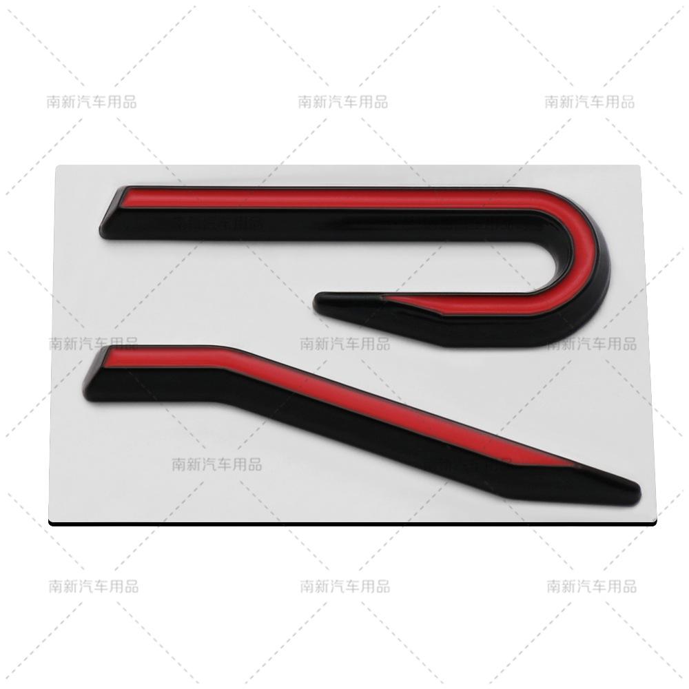AABIP1 R logo Emblem Car Metal Body Tail Trunk Sticker Accessories For Volkswagen VW GTI Rline Polo Golf MK8 Touareg Passat Magotan CC