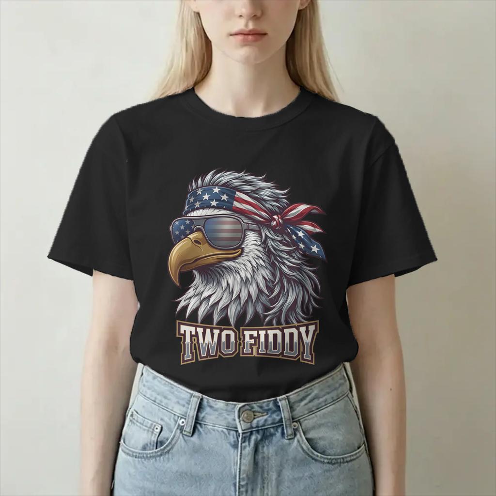 Two Fiddy 4th Of July T Shirt For Unisex Unisex 100 Cotton Awesome Tshirts Round Neck Tees Short Sleeve Tops Adult