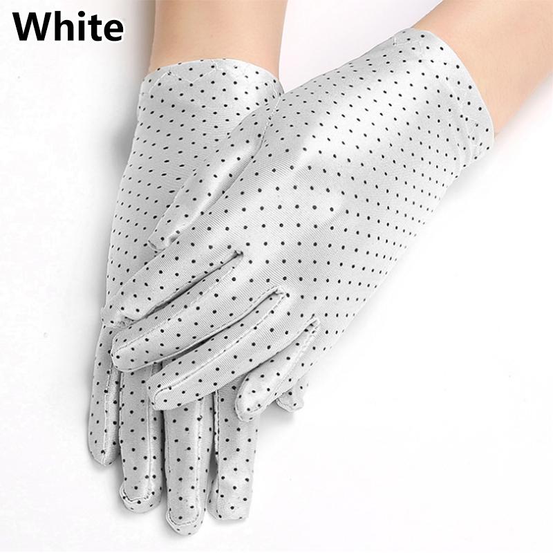 Summer Gloves Sun Protection Fashion Round Dot Elastic Mittens High Quality