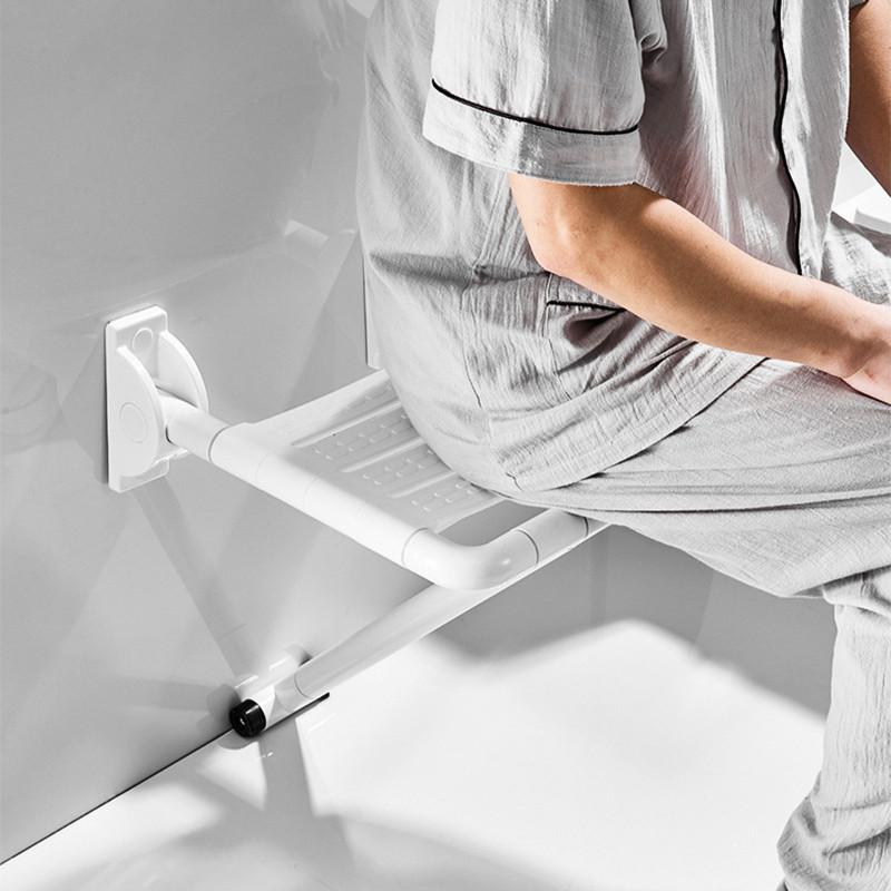 Складной стул для душа для пожилых людей, настенный стул для ванной комнаты для инвалидов, бытовой табурет для ванной на нейлоновой основе