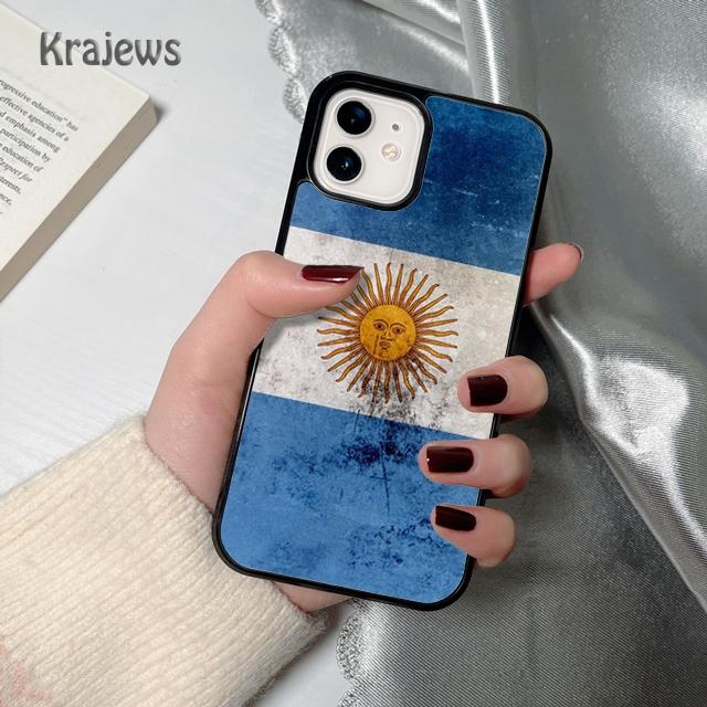 Krajews Argentina Flag soft Phone Case Cover For iPhone 17 Air 16 15 14 plus 12 13 pro max coque Shell Fundas
