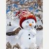 Cartoon Cute Snowman Crystal DIY Diamond Painting Home Decor 3D Cross Stitch