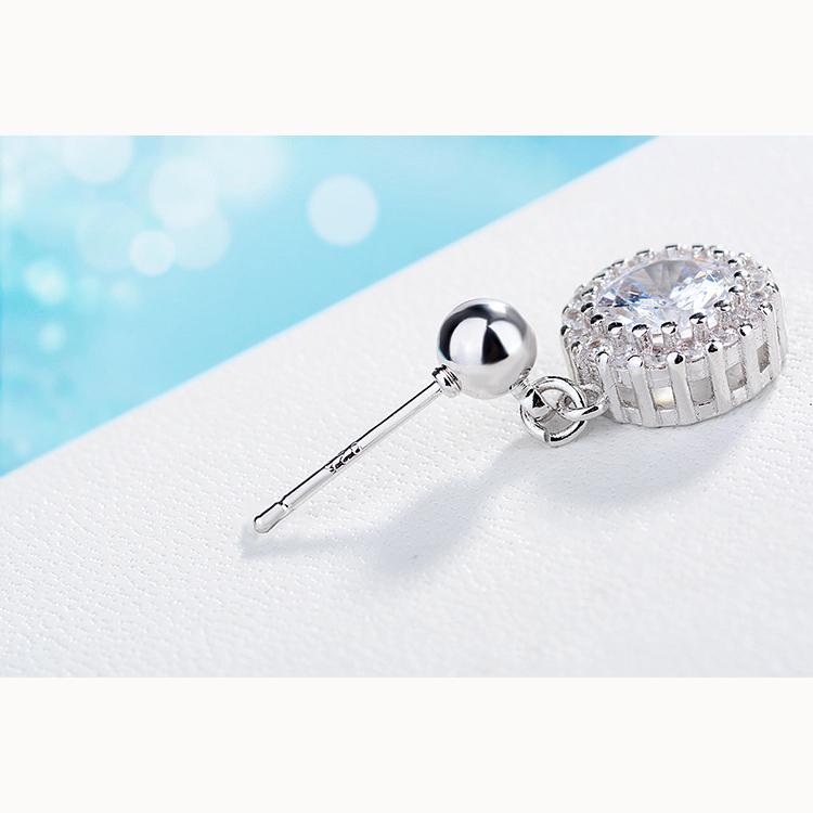 Бриллиантовые круглые серьги 1 пара блестящих циркониевых сережек-гвоздиков для женщин винтажные свадебные украшения стильный и элегантный модный подарок для девушки