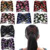 Fashion Ladies Magic Beads Elasticity Double Hair Comb Clamp Stretchy Accessory