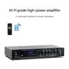 Музыкальный усилитель 120x2 Вт+80 Втx2+80 Вт с поддержкой Bluetooth 5.1, слотом для USB-карты и FM-радио для домашнего развлечения