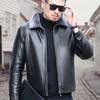 Leather Jacket Men's Genuine Leather Plus Velvet Thickened Fur One-piece Men's Jacket Men's Winter New Sheepskin Jacket Men's Clothing