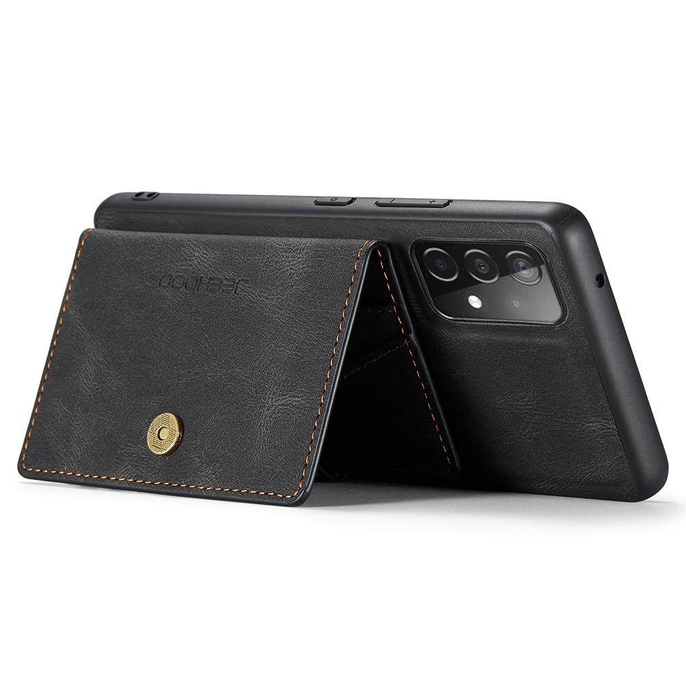 JEEHOOD J01 For Samsung Galaxy A52 4G/5G/A52s 5G Case Leather+TPU Detachable Phone Cover Card Bag