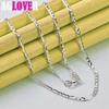 925 Sterling Silver 16/18/20/22/24/26/28/30 Inch 4mm Classic Chain Necklace Jewelry