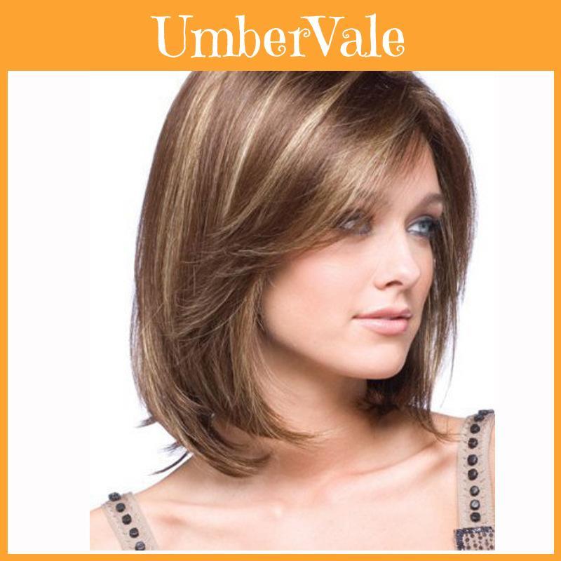 Short Straight Wig With Hightemperature Silk For Womens Face Shaping And Fashion Style
