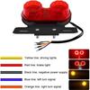 10W 40 LED Feu arrière de moto intégré feu de freinage Clignotant Feux de conduite Avec support de lampe Pour Harley, Lentille rouge