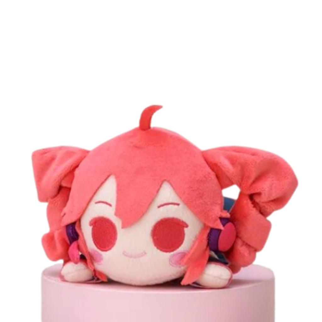 Kasane Teto 1 (Eyes Open) Plush Toy - Kasane Teto Lying Down Plush Toy, Approx. 16cm, Official