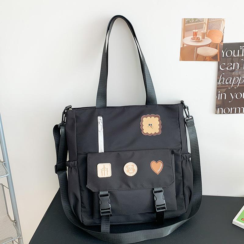 Большая вместительная студенческая сумка, портативная сумка через плечо, милая женская сумка через плечо