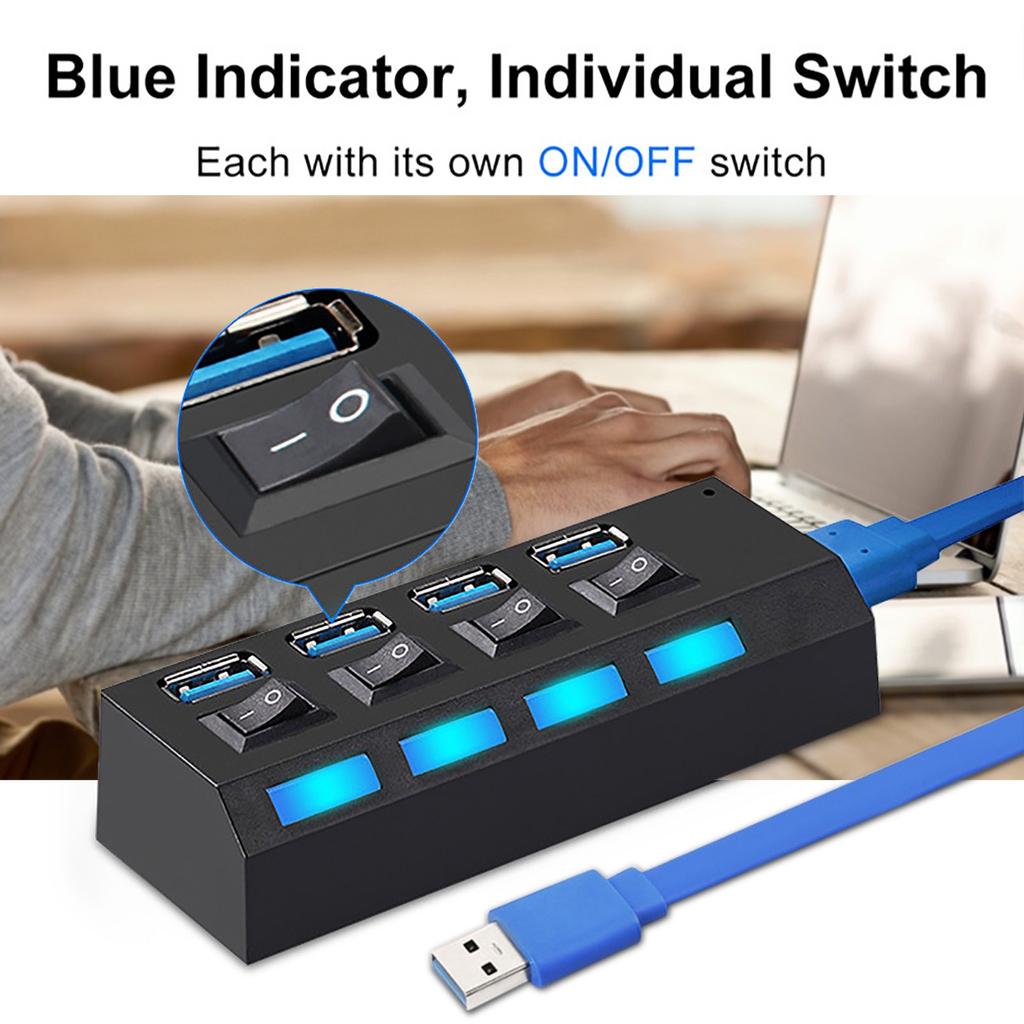 Концентратор USB 3.0 USB-разветвитель Используйте порт адаптера питания Несколько концентраторов-расширителей с