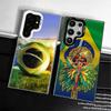 Brazil Brazilian Flag Shockproof Phone Case for Samsung Galaxy S26 Edge S25 Ultra S24 FE S23 Plus S21 Cover Anti Fall Fundas