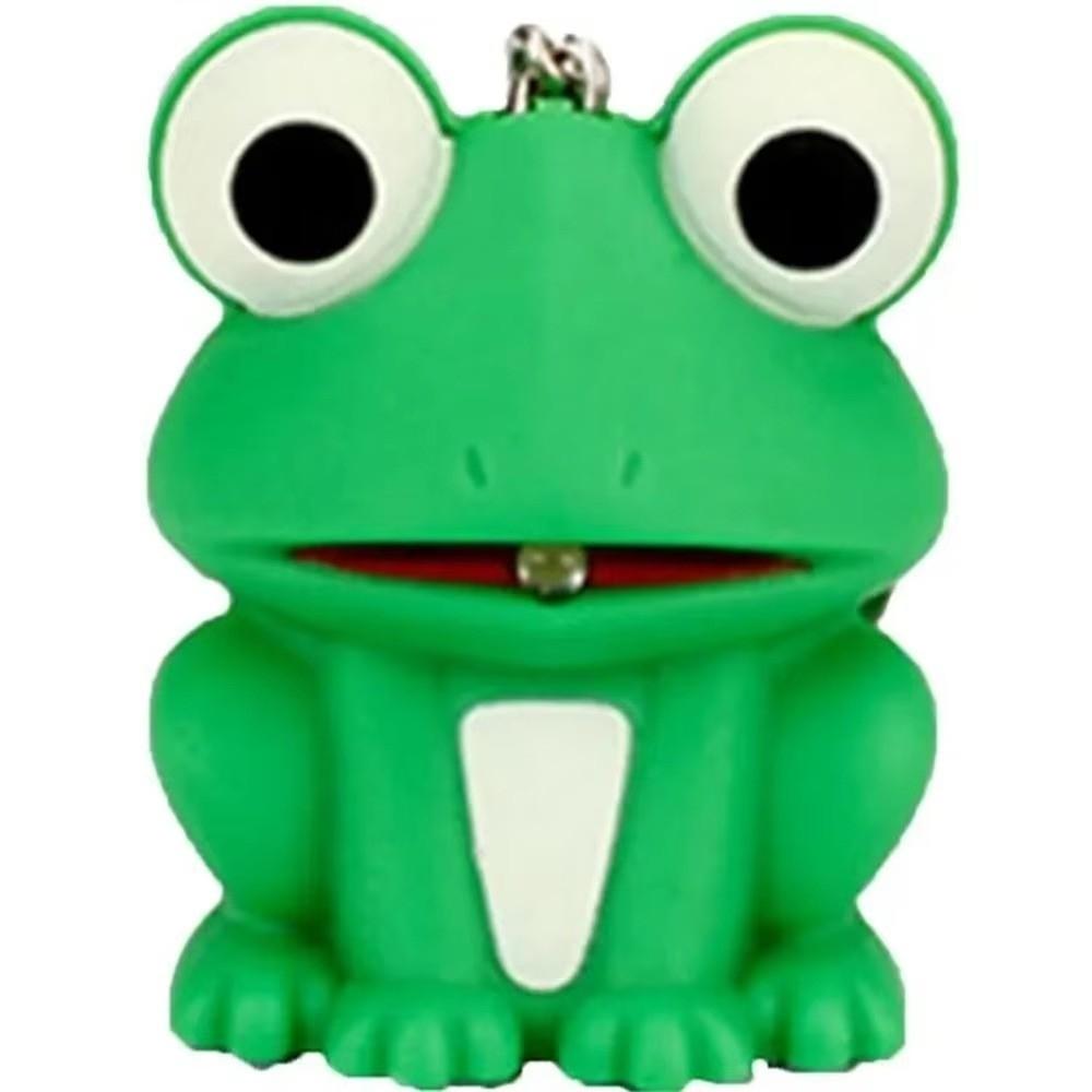 Metal Rings Frog Keychain Green Frog Cartoon Keychain New LED Light Keychains Kids Gifts