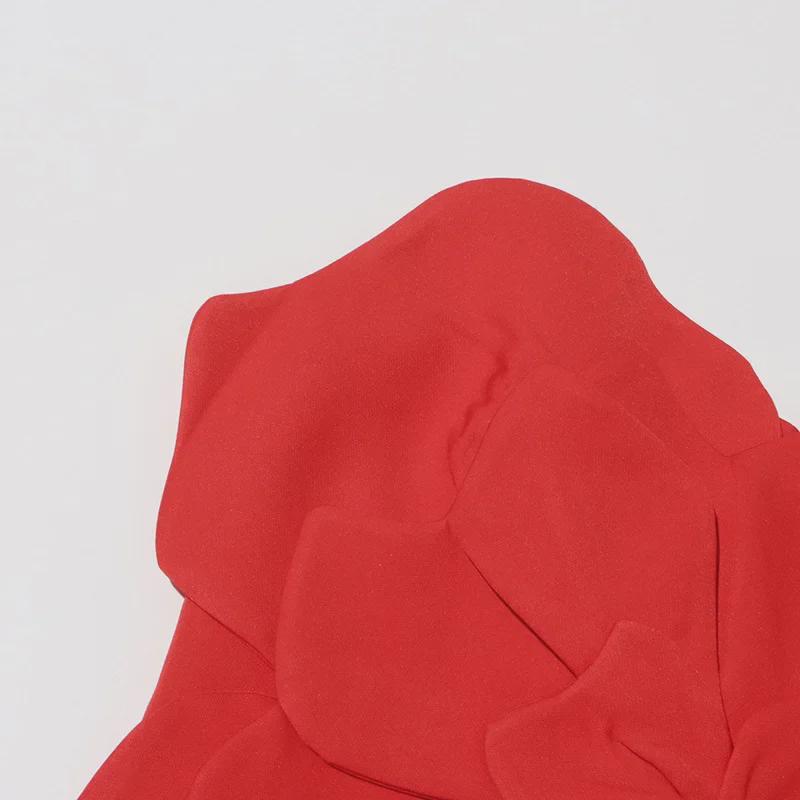 Женский жилет-труба с цветочным принтом 2025 года — трехмерный дизайн, летняя мода