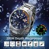 BERNY Watch Mechanical Watch Hand Wind Watch Automatic Watch 200m Diving Watch HV600 Hardness Sapphire Glass Durable Stainless Steel Band Ultra