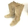 Made In Italy Suede Leather Western Pecos Boots Women’s 36 Beige Fabio Rusconi Style