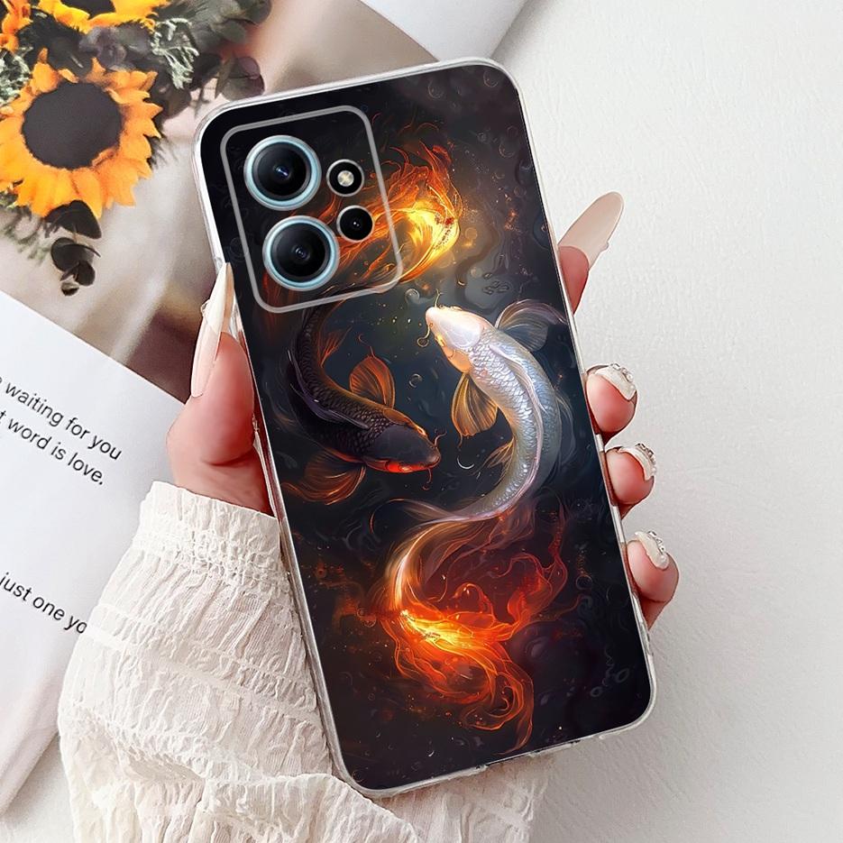 Чехол для Xiaomi Redmi Note 12 4G Красивые Цветы Расписная Крышка Мягкий Тонкий Чехол для Телефона Для Redmi Note 12 Pro Plus Note12 5G Корпус