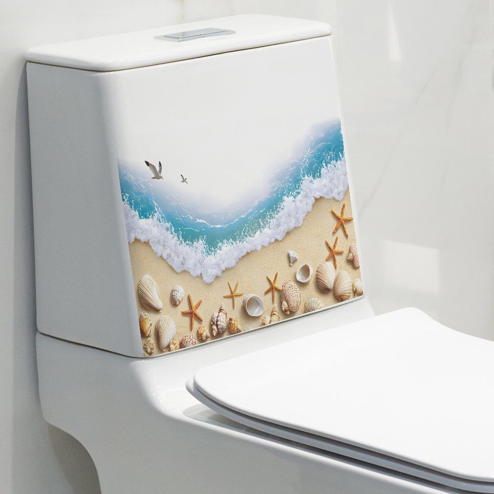 Креативные Пляжные Ракушки Морская Звезда Ванная Комната Ванная Комната Туалет Декоративные Наклейки на Стену