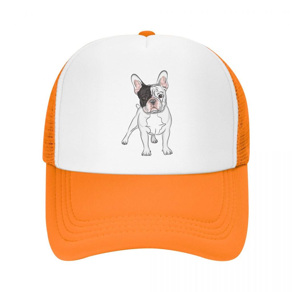 Personalized French Bulldog Baseball Cap Outdoor WoUnisex Unisex's Adjustable Frenchie Dog Trucker Hat Summer Snapback Caps